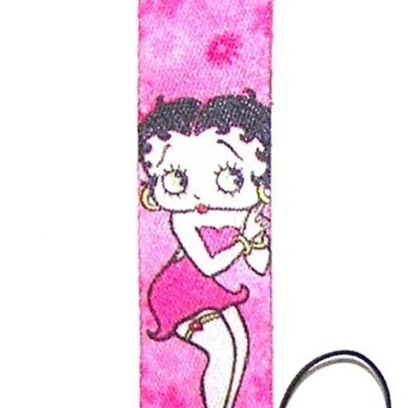 Betty Boop Lanyard, Pink With Classic Betty Boop Charm NEW - Picture 4 of 4